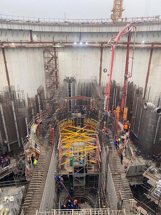 Reactor pit construction till the bottom of floor is complete at Rooppur NPP power unit No.1.